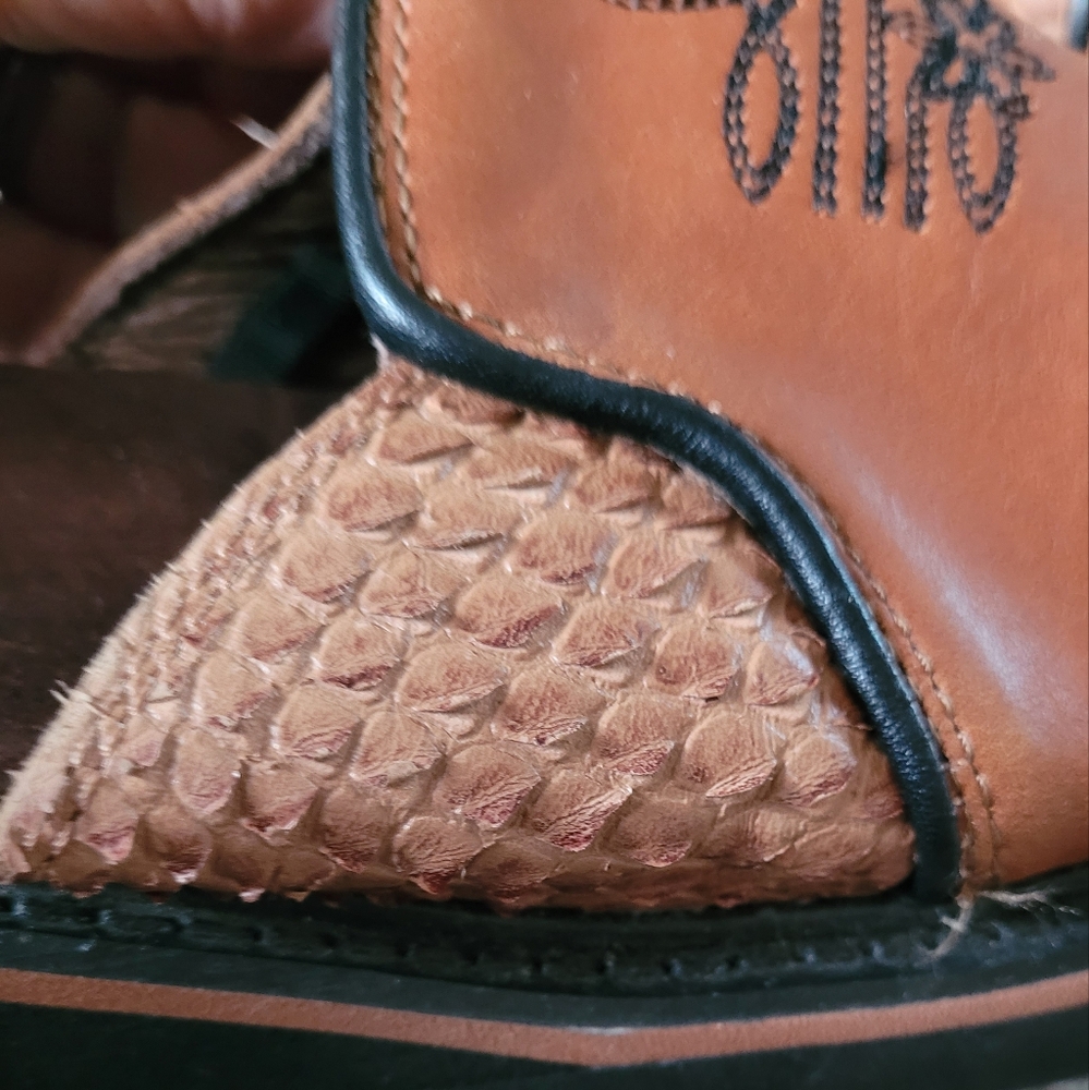 Roper Western Leather Slides - Picture 9 of 10